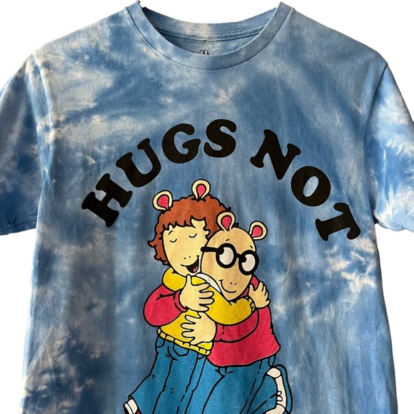 Arthur Hugs Not Drugs Tie Dye Tshirt NWOT SIZE Small - Picture 2 of 9